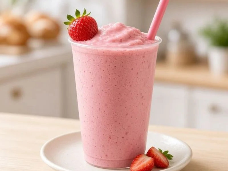 Strawberry Smoothie with Greek Yogurt from the Panera Bread menu