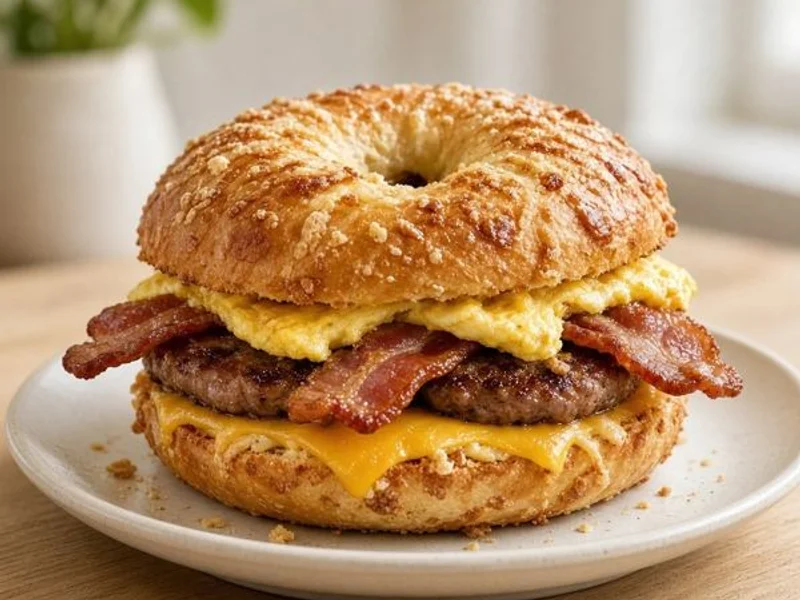 Asiago Everything Bagel Stack Sandwich - Wake-Up BLT from the Panera Bread menu