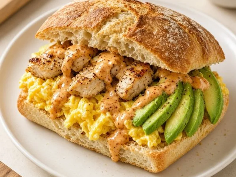 Chipotle Chicken, Egg & Avo on Ciabatta from the Panera Bread menu
