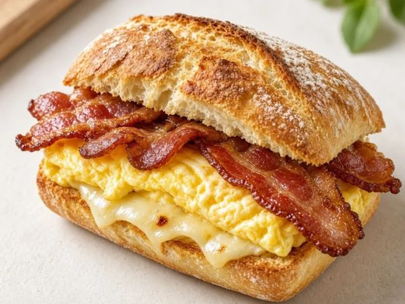 Sausage, Egg & Cheese on Ciabatta from the Panera Bread menu