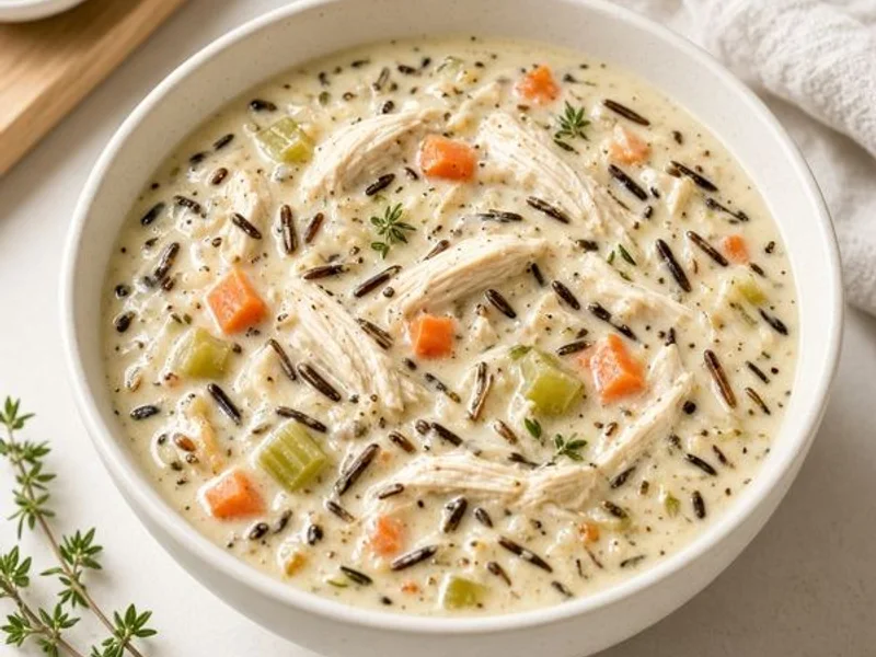 Cream of Chicken & Wild Rice Soup from the Panera Bread menu